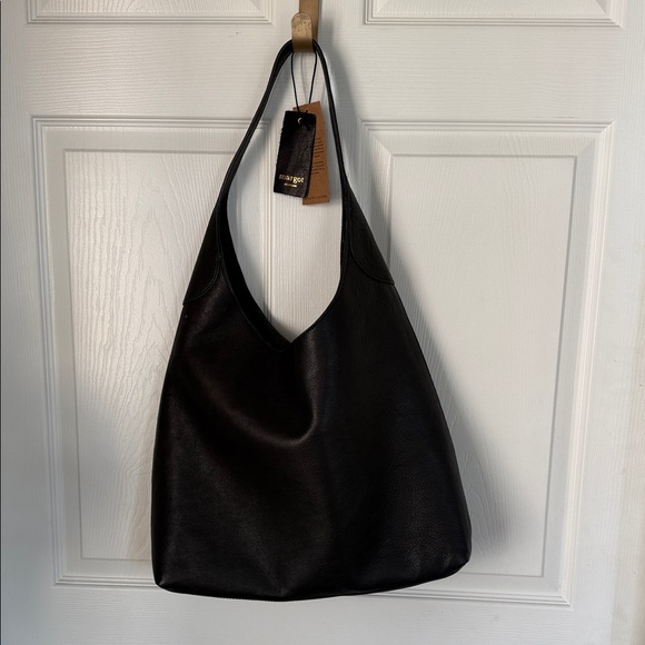 Margot Classic Black Leather Hobo Bag - Picture 2 of 4